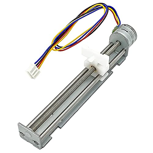 linear motor - DC 5V-9V 12V 2 Phase 4 Wire Stepper Motor Linear Rail 90mm Stroke Lead Screw Linear Stage Actuator with Nut Slider Step Angle 18 Degree for DIY Laser Engraving Machine