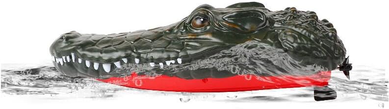 Miniatura 4 de PowerTRC Barco de velocidad de control remoto 2 en 1, cocodrilo de 2.4 GHz, barco de velocidad de juguete RC para piscinas y lagos, batería
