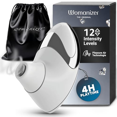 womanizer PRO W500 Auflegevibrator, Klitoris Stimulator Sauger, 12 Intensitätsstufen wasserdicht, weiß