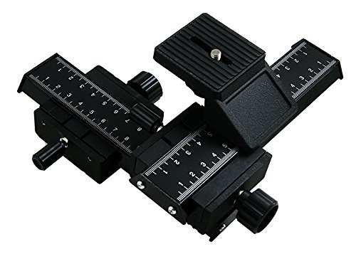 FOTGA 4-Way Mise au Point Macro Rail Glissière pour Canon, Nikon, Sony D-SLR Close-up Tournage