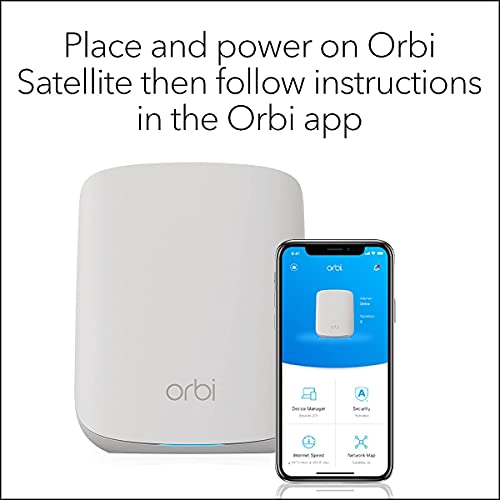 Netgear Orbi RBS350 WiFi 6 Mesh WLAN Satelliet (extra 100 m² afdekking, 1,8 GBit/s snelheid, dual-band mesh repeater… - Image 5