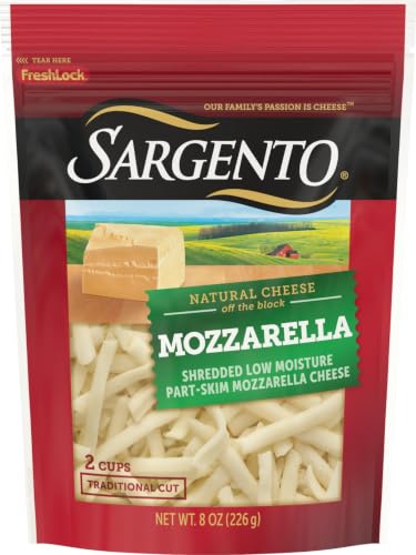 Sargento Mozzarella Natural Shredded Cheese, Traditional Cut...