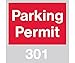 PARKING PERMIT, WINDSHIELD, RED, 301-400 (100 Pack)