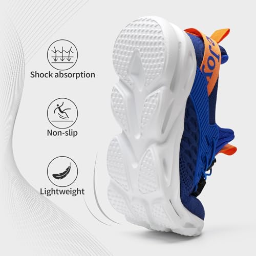 HSQ Boys Girls Tennis Shoes Kids Breathable Sneakers Ultra-Light Athletic Running Shoes for Toddler/Little Kid/Big Kid4