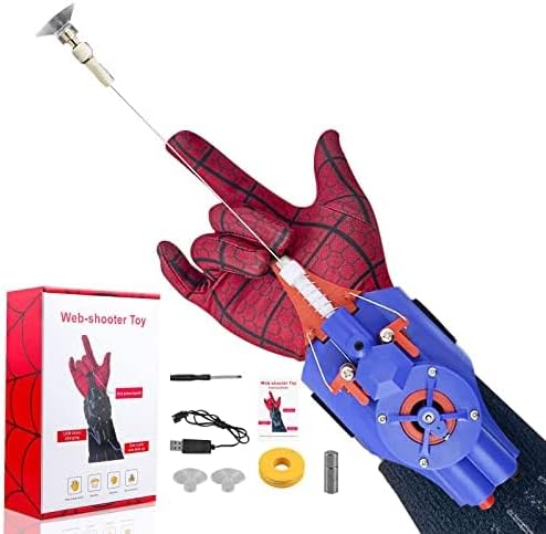 Miniatura 1 de Juguete de tiradores de telaraña, lanzador de héroe de cosplay, adecuado para actividades al aire libre, regalo de Navidad y cumpleaños (negro)