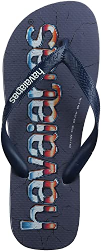 Chinelo Top Logo Mania Print, Havaianas, Masculino, Marinho, 45/46