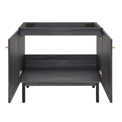 Image of Classe 36 inch Bathroom Vanity in Black Cabinet Only