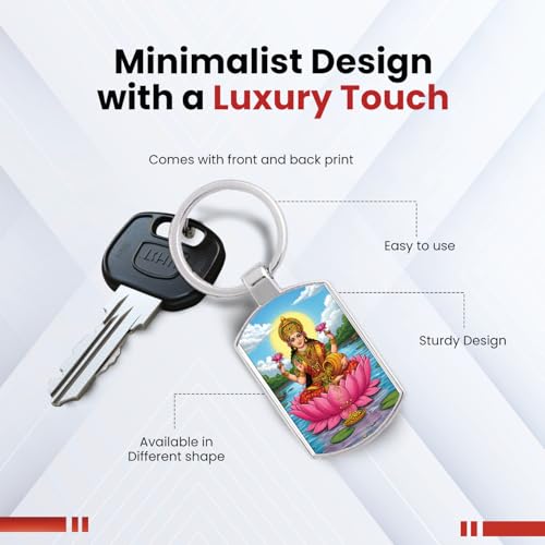 Image of Stylish Metal Keychains with Permanent Glossy Print - Inspirational Quotes & Spiritual Designs - Perfect Key chains for loved ones, Personal Use, Gifts & Return Gifts