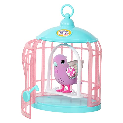 image for Little Live Pets - Lil' Bird & Bird Cage: Polly Pearl, New Light Up Wi