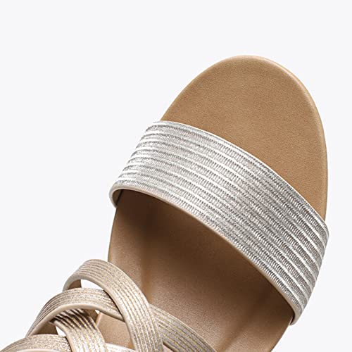 Sandals Slope Heel Sandals for Women's Retro Open Toe Vacation and Leisure Shoes Sandal(A,39)3