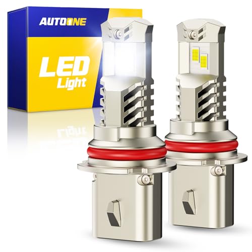 AUTOONE HB5/9007 Light Bulbs, White 6000K 60000LM with Cooli...