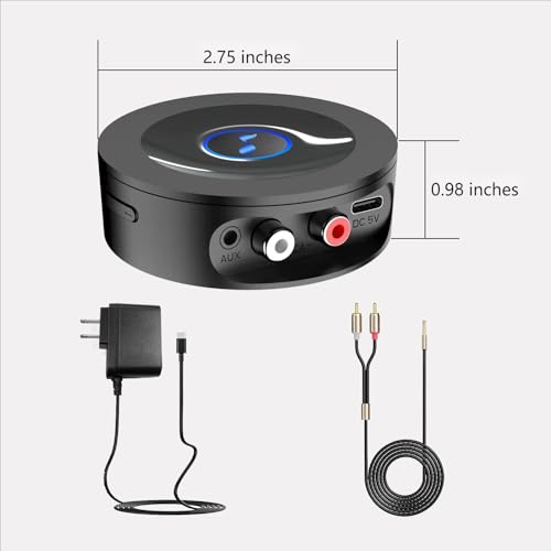 Image of Pibcuny 2024 TV Aerial - 150 | Wireless Bluetooth Audio Adapter Stereo Receiver Amplifier /Smartphones /Tablets. Stream HiFi music with stable connection