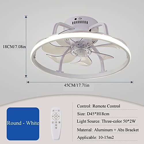 Ventilateur de plafond avec 3 vitesses et éclairage modulable