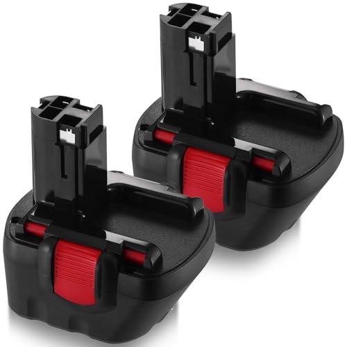 Powayup 2 Pezzi Ricambio per Bosch Batteria 12V 3600mAh NI-MH batteria BAT043 BAT045 BAT046 BAT048 BAT049 2607335692 2607335262 Sostituzione per Bosch 12V Batteria GSB 12VE-2 GSR 12VE-2 PSB