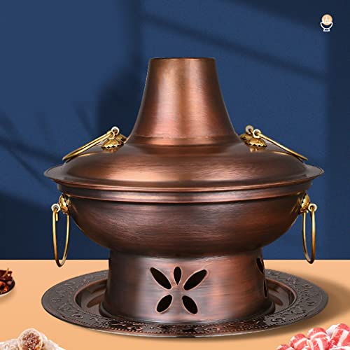 Olla china para hot pot de cobre 30 cm miniatura 3