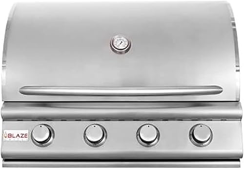 Miniatura 3 de Blaze Prelude LBM - Parrilla de acero inoxidable de gas natural integrada de 32 pulgadas con rejillas estabilizadoras de llama, separadores de zona
