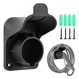 TLPCRKI EV Charger Holder, Compatible with SAE J1772 AC Charging Cable Organizer, Electric Car Charger Cable Hanger Electric Vehicle Charging Cord Holder Wall Mount Connector