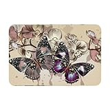 Photo Gallery enghjes tappetino da bagno con stampa floreale con farfalla in terra di diatomee, antiscivolo per pavimento del bagno, design compatto, 23,6 x 39,9 cm Photo Gallery enghjes tappetino da bagno con stampa floreale con farfalla in terra di diatomee, antiscivolo per pavimento del bagno, design compatto, 23,6 x 39,9 cm
