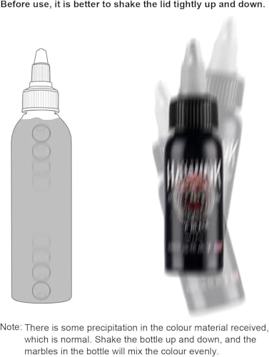 HAWINK Professionelle Tattoo Farbe Pur Black 1 Flasche mit 1oz (30ml) Tattoo Ink Pur Schwarze TI203-30-001