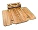 Whitecap 61392C Teak Cockpit Table with Folding Leaves and Four Drink Holder