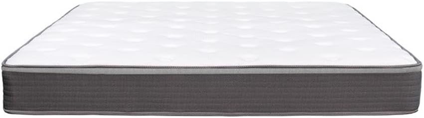 Pemberly Row Modern 12in Polyurethane Queen Mattress, White Finish, Gel Memory Foam Hybrid with Pocket Coil Support, Pressure Relief, Motion Reduction, Ideal Comfort for Bedroom Sleep