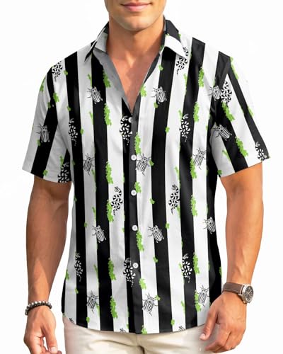 Image of 99TIMORO Fathers Funny Mens Hawaiian Shirt, Movie Button Down Short Sleeve Top, Father Day Summer Gifts