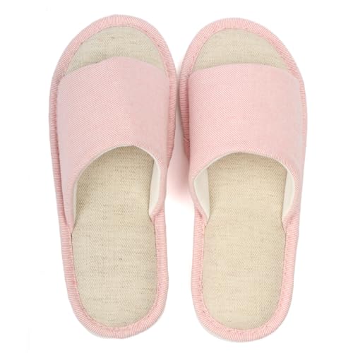 Anmerl House Slippers for Women & Men - Breathable Cotton Linen Slides with Non-Slip Sole, Indoor/Outdoor Washable Summer Shoes for Home, Travel, Spa2