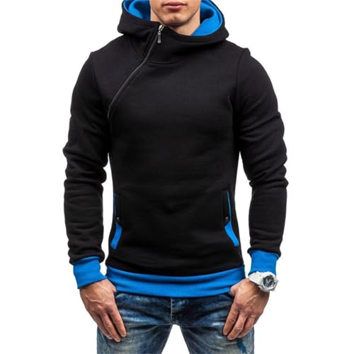 Ymosrh Men's Hoodies, Long Sleeve Quarter Zip Casual Workout Pullover Hooded Sweatshirts, M-3XL