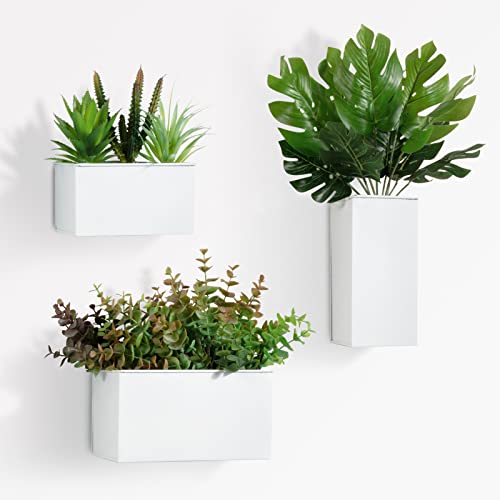 Bofunx 3pcs Maceteros Colgantes Maceta Rectangular De Metal Jardineras De Pared Para Colgar De Diferentes Tamaños Para Flores Y Plantas Bofunx 3pcs Maceteros Colgantes Maceta Rectangular De Metal Jardineras De Pared Para Colgar De Diferentes Tamaños Para Flores Y Plantas
