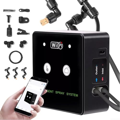 Système de brumisation WiFi pour terrarium avec buses rotatives à 360°, minuterie programmable et télécommande – Brumisateur automatique pour reptile...