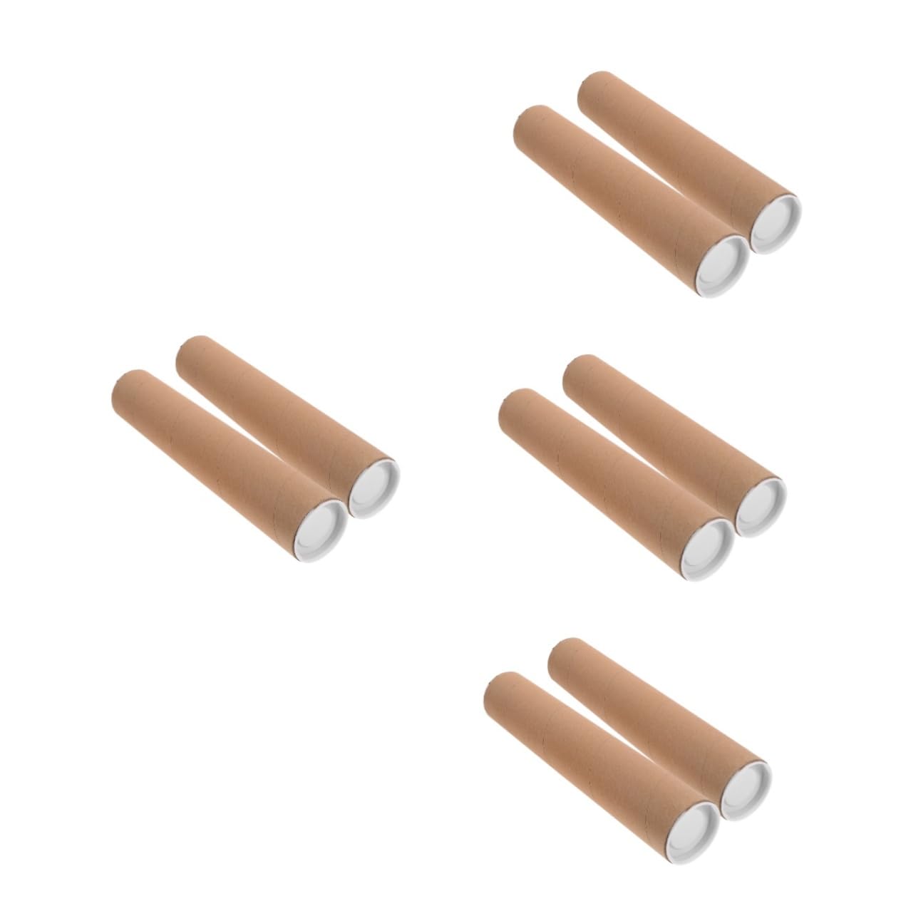 VILLCASE 4sets Tubes for Firing System Board Cylinder Storage with Round Tube Mailers 2pcs*4