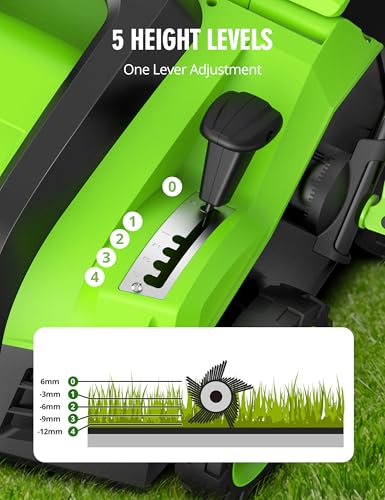 Image of 16 inch Artificial Turf Vacuum,1800w Grass Sweeper 15 Amp Lawn Sweeper Yard Power Brush with 45L Removable Leaf Collection Bag, Quick-Fold, Keeps Clear Sweepy Box
