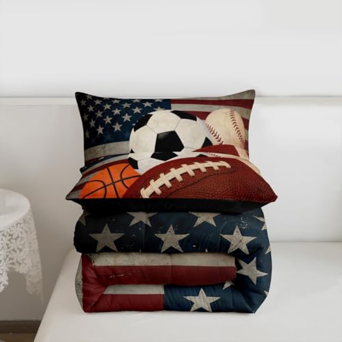 Image of Feelyou Boys Sports Comforter Set Full Size for Kids Boys Girls