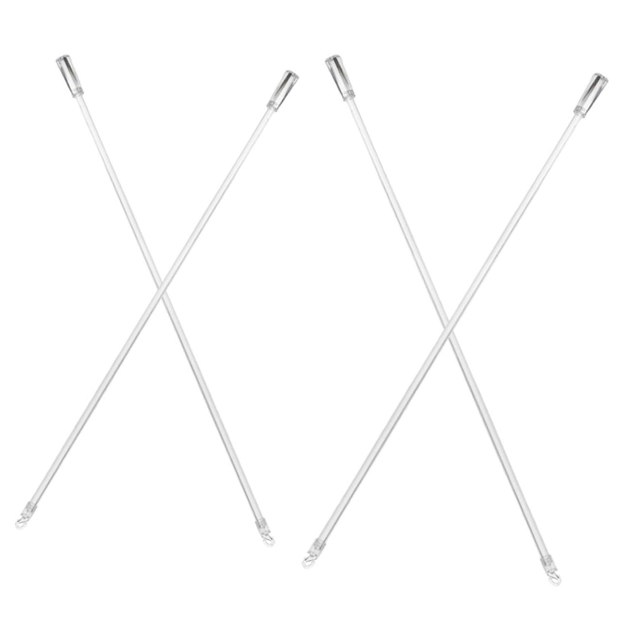 4pcs Blind Wand Replacement with Hook Clear Plastic Rods for Vertical Blinds User Friendly Window Curtain Accessories for Effortless