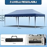 Zoom IMG-2 jummico gazebo 3x6 pieghevole impermeabile Zoom IMG-2 jummico gazebo 3x6 pieghevole impermeabile