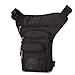 Sports Thigh Waist Bag Fanny Pack Racing Tactical Drop Leg Bag Waterproof Motorcycle Outdoor Bag Travel Hiking Climbing Cycling Shoulder Portable Bags (Black)