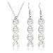 HMOOY Infini Spirale ADN Double Hélice Collier Boucles D'oreilles Ensemble Chimie Science Biologie Molécule Pendentif Ensemble De Bijoux Pour Étudiant En Médecine (Silver)