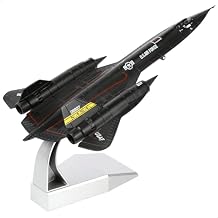 NUOTIE 1/144 SR-71 Blackbird Diecast Metal Aircraft Model Kit Pre-Build Replica Military for Display Collection or Gift