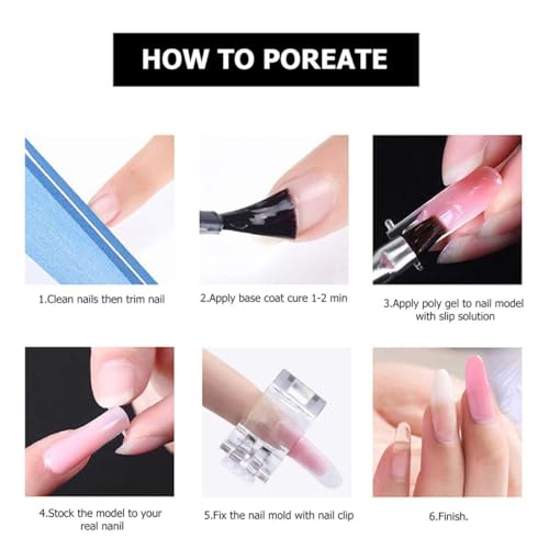 Set de 20 pinzas de cristal para uñas postizas miniatura 3