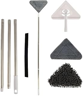 Scrub Cleaning Brush with Long Handle 3 in 1 Shower Cleaning Brush Tub Tile Scrubber Brush Extendable Multifunctional 180° Rotatable Triangle Cleaning Mop for Bathroom Bathtub -Fanomini