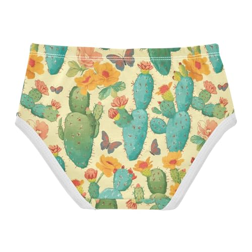 Wusikd Cactus Butterflies Girls' Underwear Cotton Flowers Girls Briefs Soft Toddler Underwear 2T2