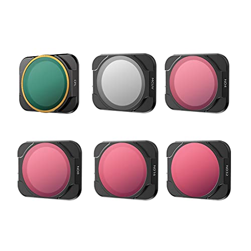 MotuTech Filtre d'objectif pour DJI Air 2S Lens Filter Verre Optique CNC Alliage d'aluminium Protection Accessoires (MCUV+CPL+ND4+ND8+ND16+ND32)