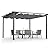 HAPPATIO 12' X 12' Pergola Retractable Pergola Canopy for Backyards, Gardens, Patios, Outdoor Pergola with Sun Shade Canopy, Includes Ground Studs and Expansion Screws (Grey)