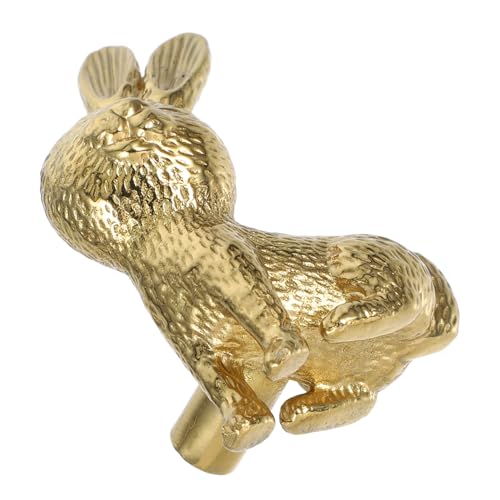 KICHOUSE Realistic Bunny Rabbit Knobs for Dresser Decor Cabinet Pull Handles Polished Finish Multiple Sizes