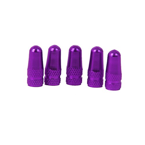 5 tapones para válvula Presta de bicicleta, color morado miniatura 6