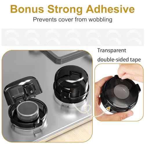 image for Dabormi 5-Pack Stove Knob Covers for Child Safety - Universal Size Gas