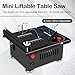 Mini Table Saw, 7 Speed Adjustable Electric Small Table Saw, Liftable Mini Saw Table Tool Kit for Desktop DIY Craft Wood Cutter Engraving Polishing