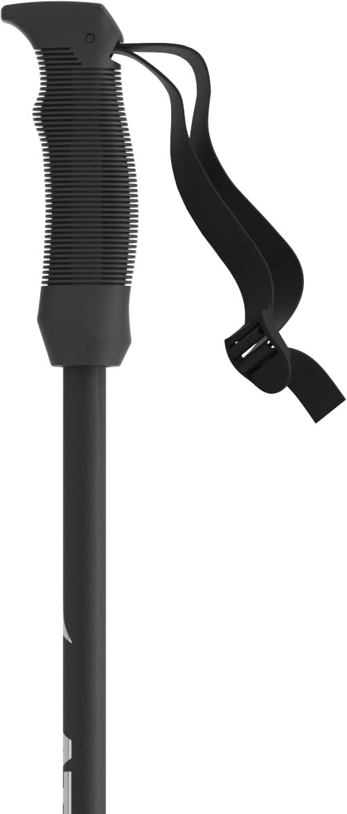 Atomic AMT Jr Bâtons de Ski télescopiques - Noir/argenté - Longueur 75-105 cm - 3 bâtons de Ski en Aluminium de qualité supérieure - Poignée Ergonomique JR sur Le bâton - Dragonne Essential - Bâtons