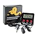 Digital Reptile Thermometer and Humidity Gauge Remote Probes – Terrarium Reptile Hygrometer Thermo Humidor Tank Cage Incubator Brooder Indoor Outdoor