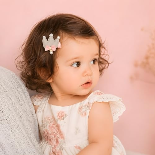 Pinzas para cabello niñas 15 piezas rosa y gris miniatura 6